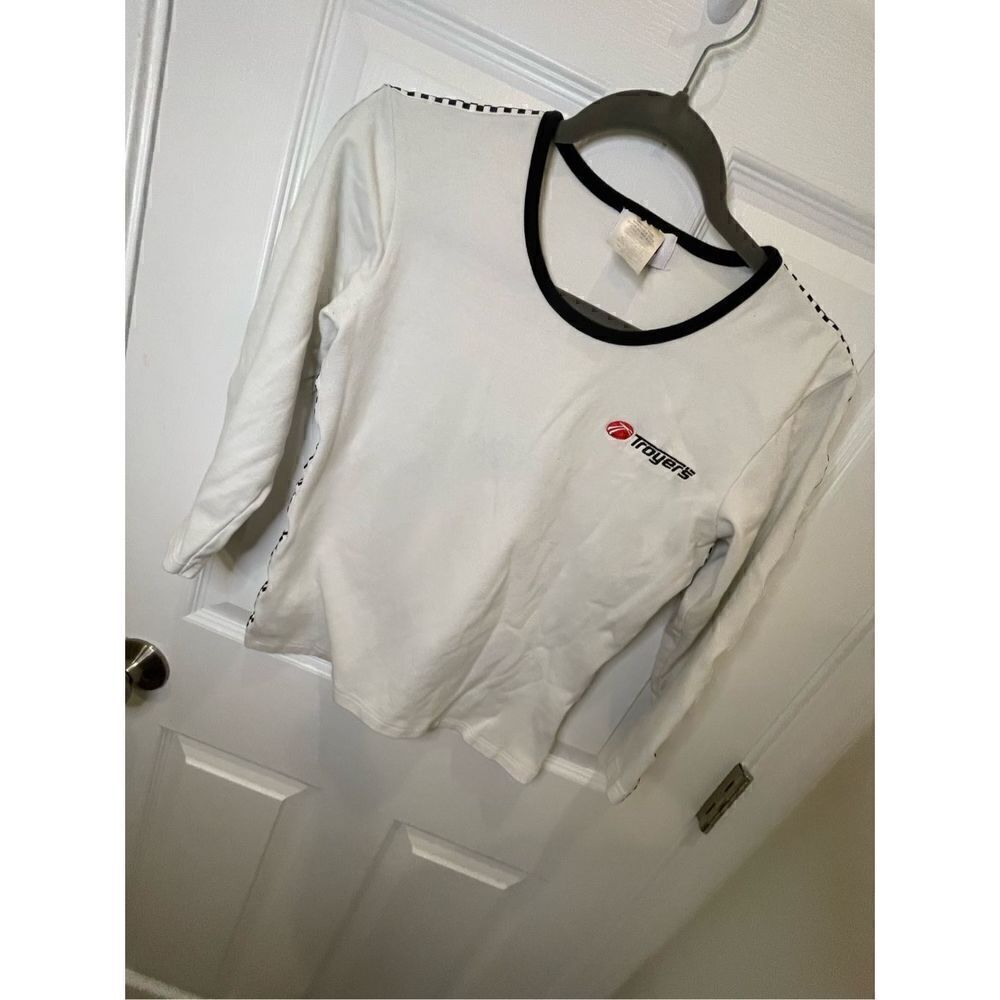 Troyers Race Wear white long sleeve shirt Large